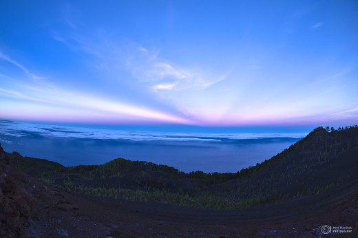 Anticrepuscular rays from San Martin